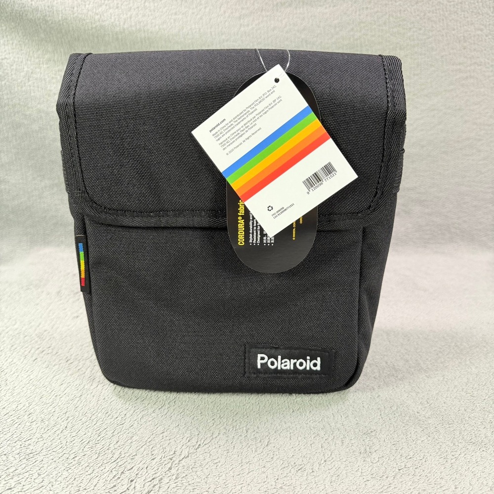 Polaroid 006056 Camera Bag Black Cordura Fabric Hook-and-Loop Travel Case New